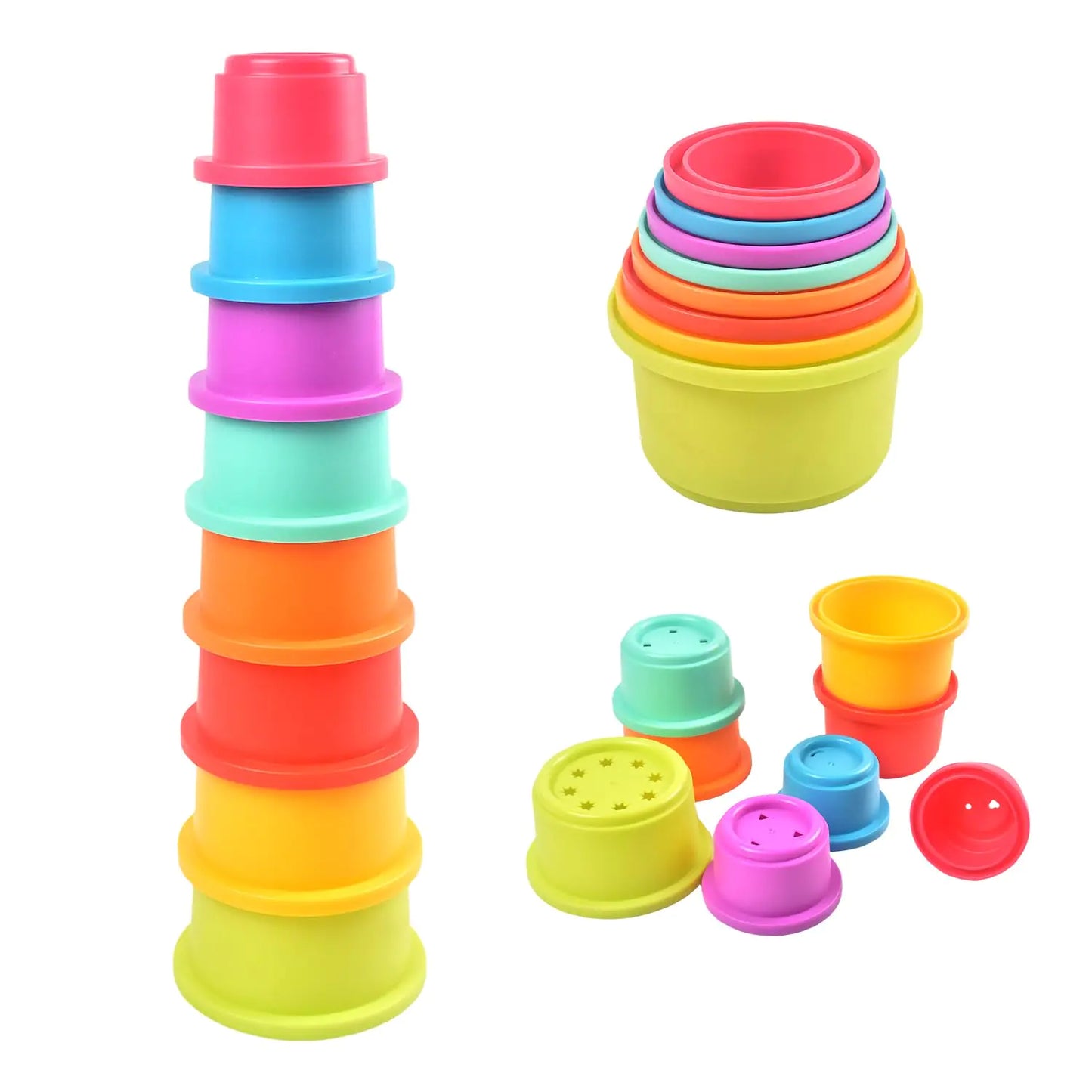 Cosaway Baby Stacking Nesting Cups Toys Montessori Toys for Toddlers 6+ Months