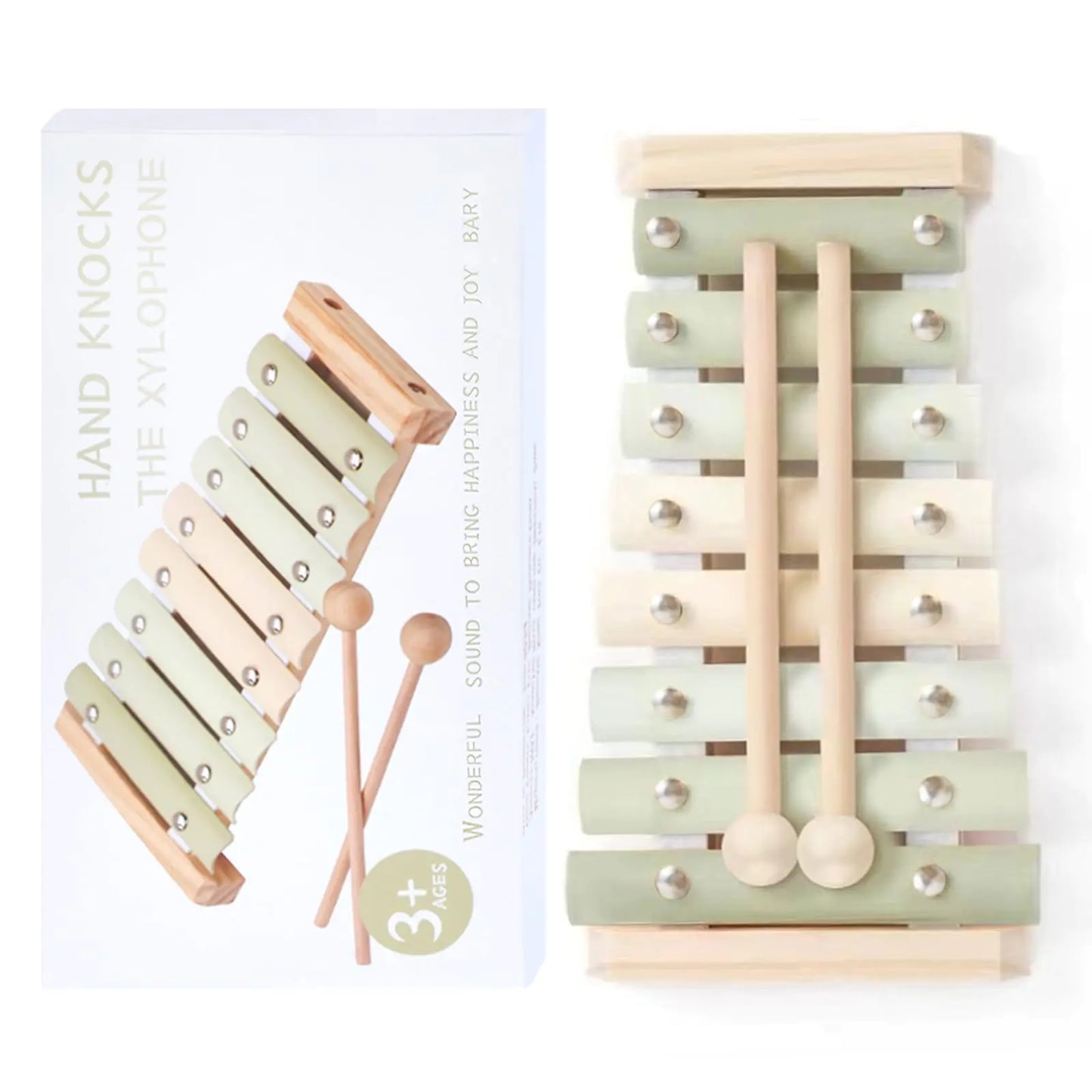 Ehome Xylophone Musical Instruments Set Neutral Colors Wooden Montessori Toys Percussion Music Modern Boho Xylophone Birthday Gifts for 1 2 3 Year Old Kids Baby Toddlers Boys Girls