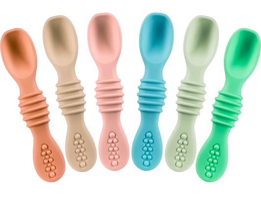 Silicone Self-Feeding Baby Spoon Set